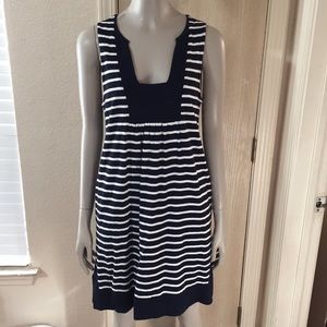 💙J.Crew Navy blue Stripe Dress💙